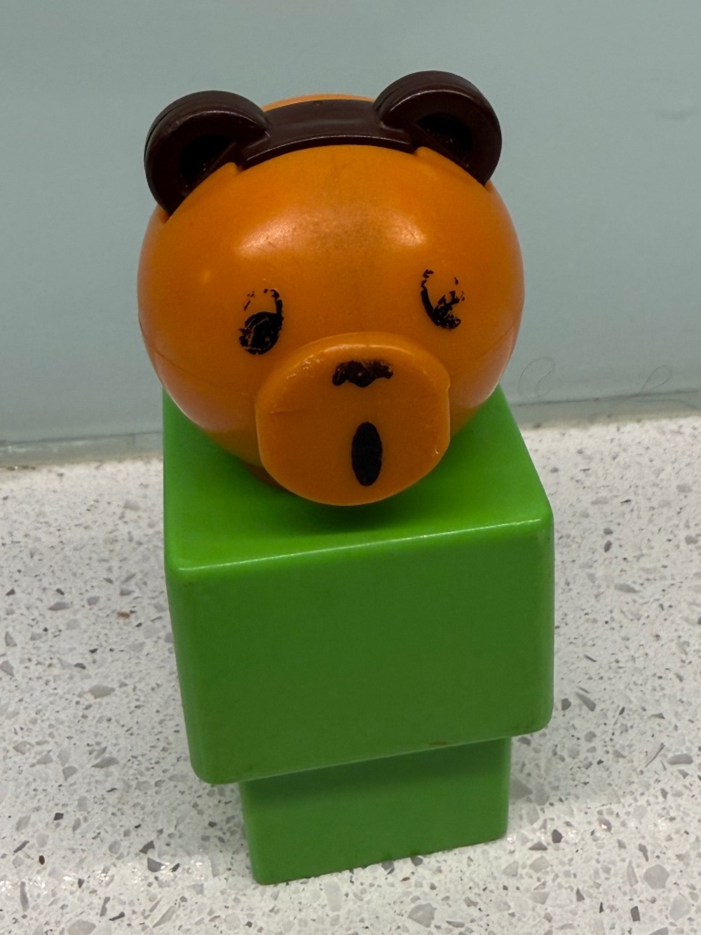 Fisher-Price Jumbo Square Bear Green "3 1/2"